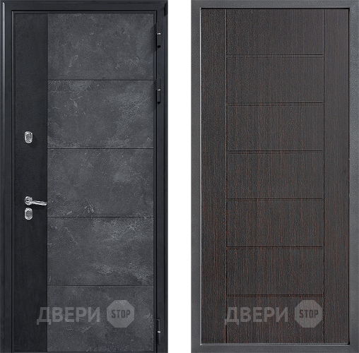 Входная металлическая Дверь Дверной континент ДК-15 Бетон ТЕРМО ФЛ-Лайн Венге в Подольск