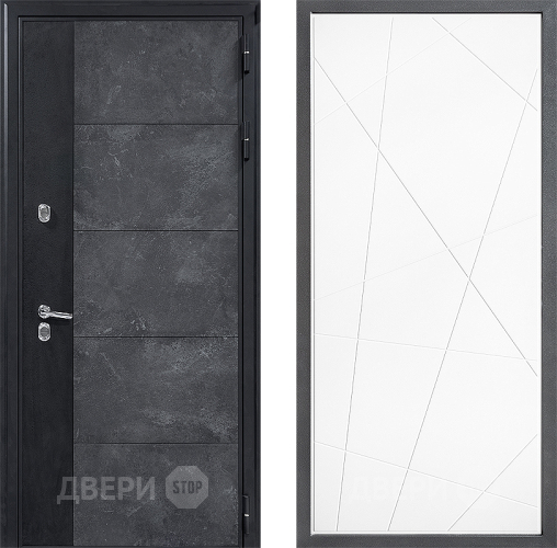Входная металлическая Дверь Дверной континент ДК-15 Бетон ТЕРМО ФЛ-655 Белый софт в Подольск