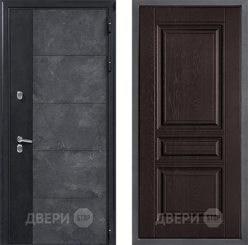Входная металлическая Дверь Дверной континент ДК-15 Бетон ТЕРМО ФЛ-243 Дуб шоколадный в Подольск