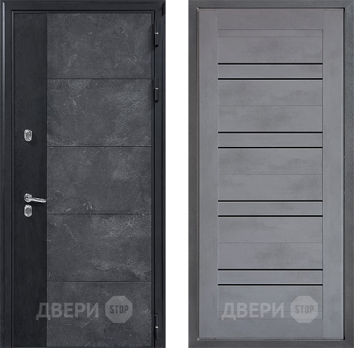 Входная металлическая Дверь Дверной континент ДК-15 Бетон ТЕРМО ФЛ-49 Бетон серый в Подольск