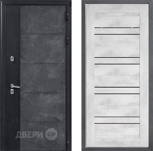 Входная металлическая Дверь Дверной континент ДК-15 Бетон ТЕРМО ФЛ-49 Бетон снежный в Подольск