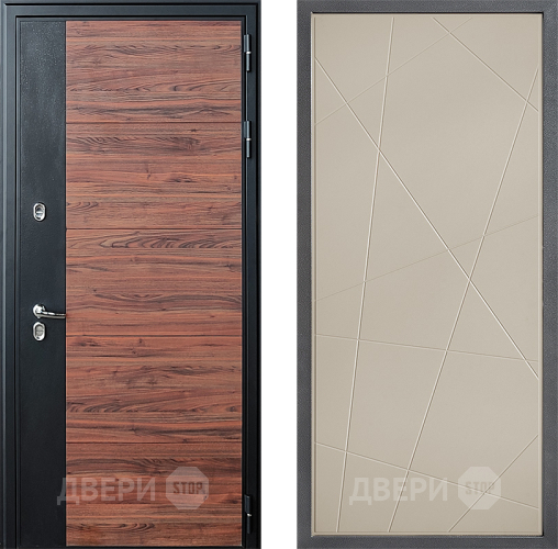 Входная металлическая Дверь Дверной континент ДК-15 Красное Дерево ТЕРМО ФЛ-655 Капучино в Подольск