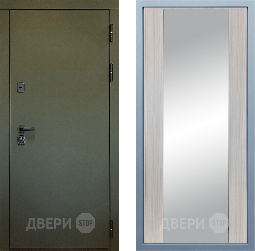 Входная металлическая Дверь Дива МД-61 Д-15 Зеркало Сандал белый в Подольск