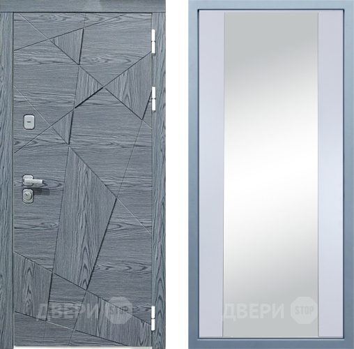 Входная металлическая Дверь Дива МД-97/3 Д-15 Зеркало Белый в Подольск