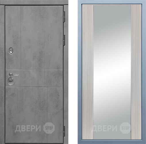 Входная металлическая Дверь Дива МД-48 Д-15 Зеркало Сандал белый в Подольск