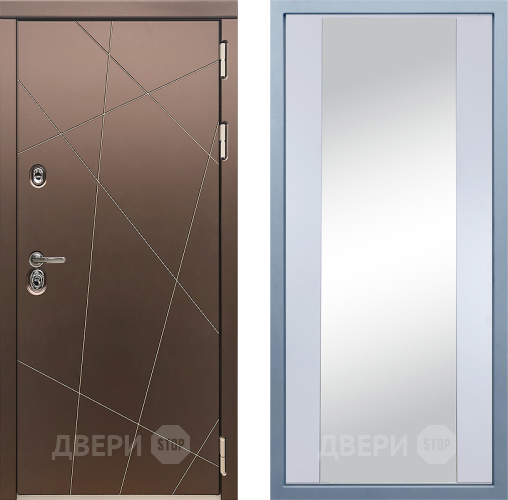 Входная металлическая Дверь Дива МД-50 Д-15 Зеркало Белый в Подольск