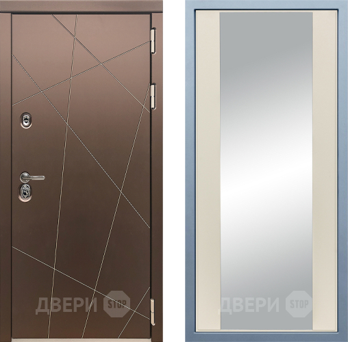 Входная металлическая Дверь Дива МД-50 Д-15 Зеркало Шампань в Подольск