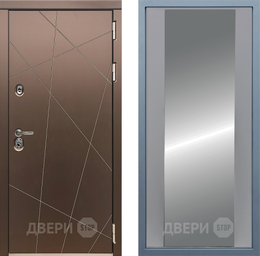 Входная металлическая Дверь Дива МД-50 Д-15 Зеркало Силк Маус в Подольск