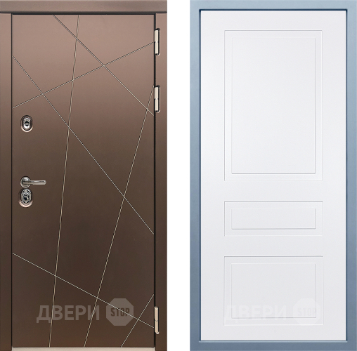 Входная металлическая Дверь Дива МД-50 Н-13 Белый в Подольск