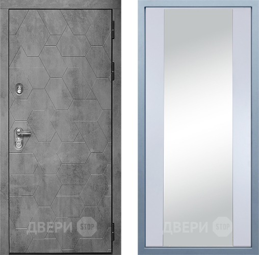 Дверь Дива МД-51 Д-15 Зеркало Белый в Подольск