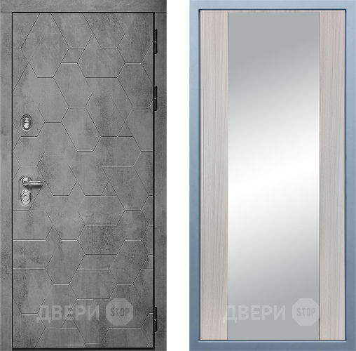 Входная металлическая Дверь Дива МД-51 Д-15 Зеркало Сандал белый в Подольск