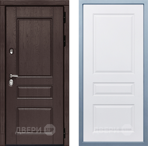 Входная металлическая Дверь Дива МД-90 Д-13 Белый в Подольск