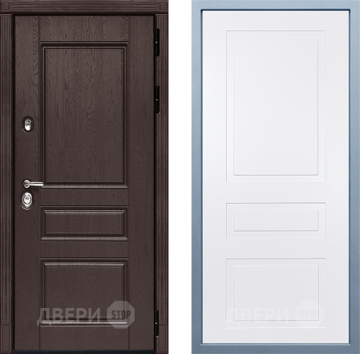 Входная металлическая Дверь Дива МД-90 Н-13 Белый в Подольск