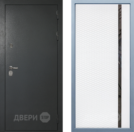 Входная металлическая Дверь Дива МД-40 Титан МХ-47 Белый матовый в Подольск