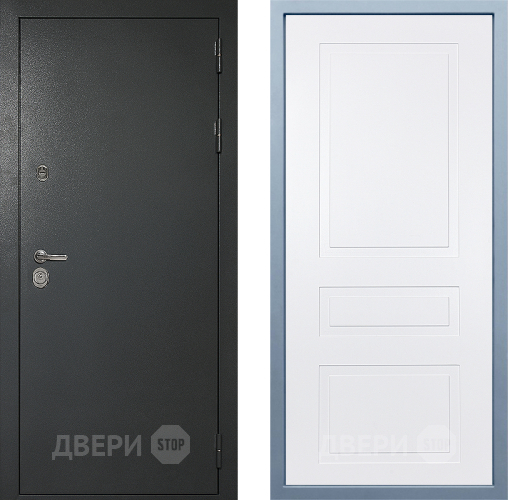 Входная металлическая Дверь Дива МД-40 Титан Н-13 Белый в Подольск