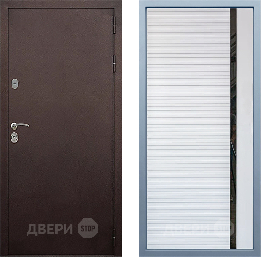 Входная металлическая Дверь Дива МД-40 Медь МХ-45 Белый матовый в Подольск