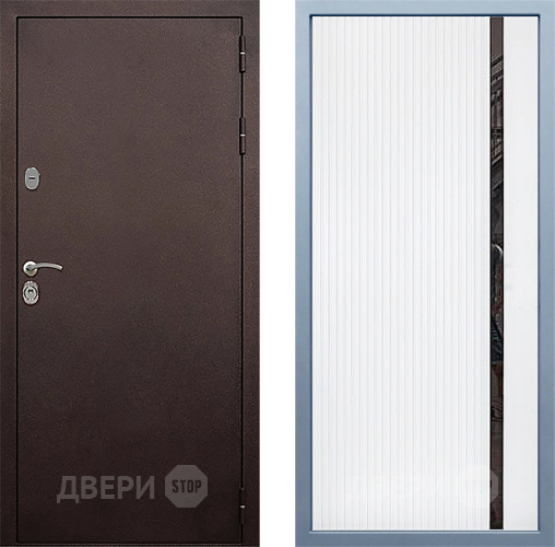 Входная металлическая Дверь Дива МД-40 Медь МХ-46 Белый матовый в Подольск