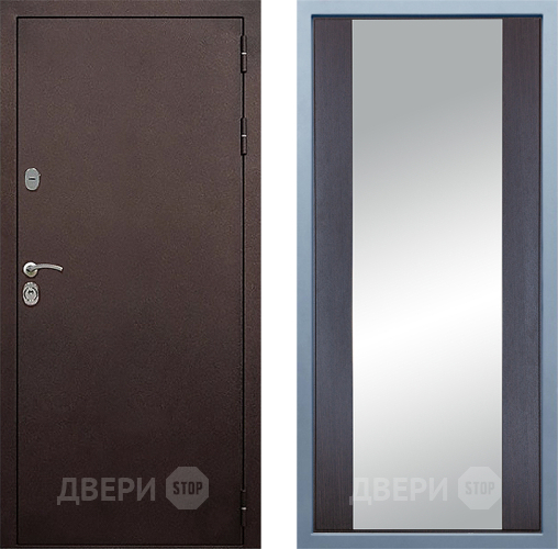 Входная металлическая Дверь Дива МД-40 Медь Д-15 Зеркало Венге в Подольск