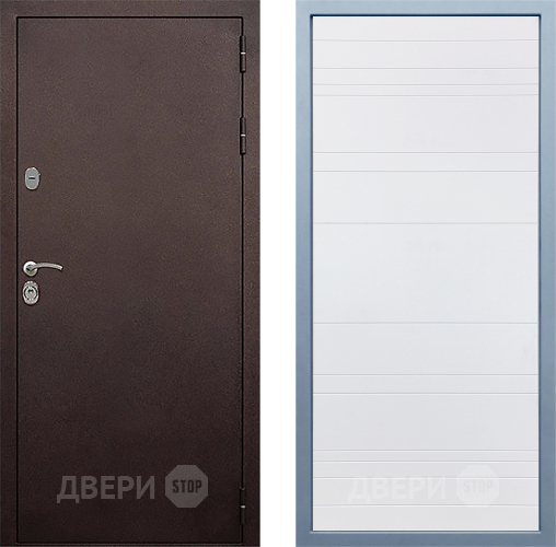 Входная металлическая Дверь Дива МД-40 Медь Д-5 Белый в Подольск