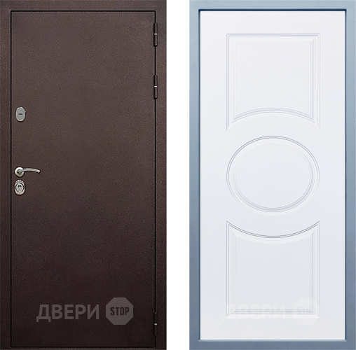 Входная металлическая Дверь Дива МД-40 Медь Д-8 Белый в Подольск