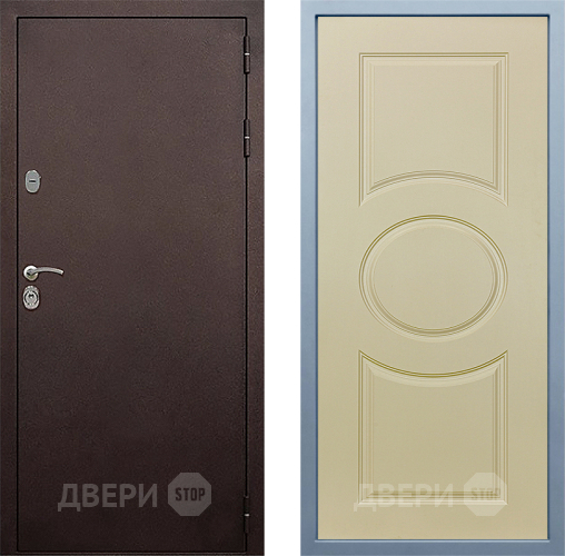 Входная металлическая Дверь Дива МД-40 Медь Д-8 Шампань в Подольск