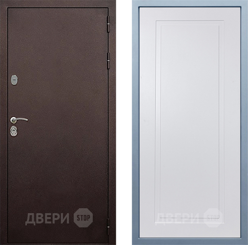 Входная металлическая Дверь Дива МД-40 Медь Н-10 Белый в Подольск