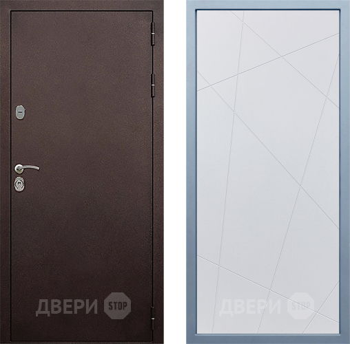 Входная металлическая Дверь Дива МД-40 Медь Д-11 Белый в Подольск