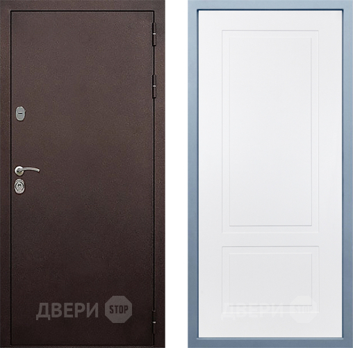 Входная металлическая Дверь Дива МД-40 Медь Н-7 Белый в Подольск