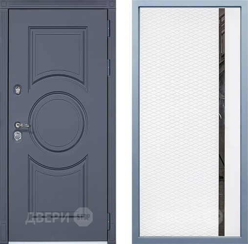 Входная металлическая Дверь Дива МХ-30 STR МХ-47 Белый матовый в Подольск