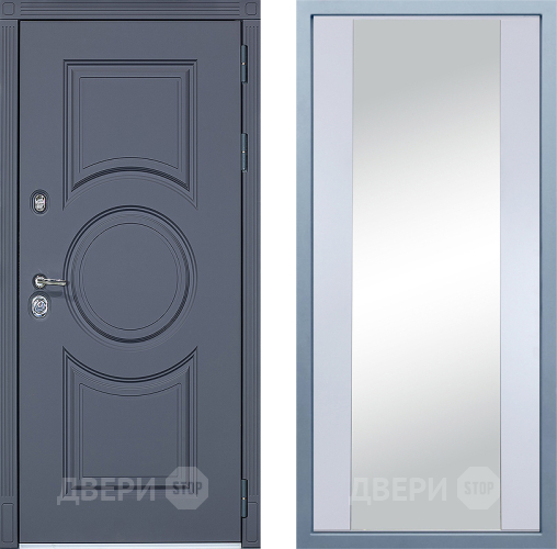 Дверь Дива МХ-30 STR Д-15 Зеркало Белый в Подольск