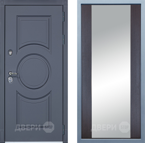 Входная металлическая Дверь Дива МХ-30 STR Д-15 Зеркало Венге в Подольск