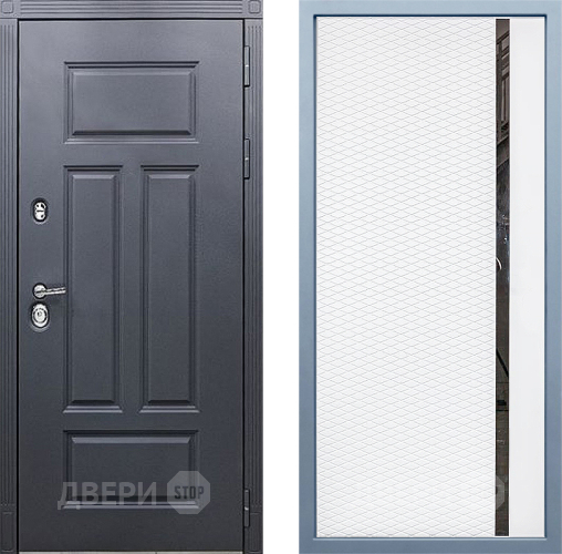 Входная металлическая Дверь Дива МХ-29 STR МХ-47 Белый матовый в Подольск
