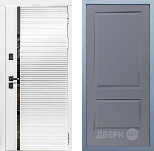 Входная металлическая Дверь Дива МХ-45 Белая STR Д-7 Силк Маус в Подольск