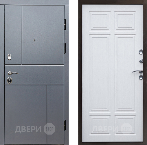 Входная металлическая Дверь Престиж Горизонт Грэй Премиум Лиственница белая в Подольск