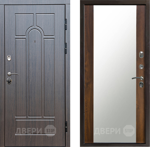 Входная металлическая Дверь Престиж Арка Зеркало Дуб в Подольск