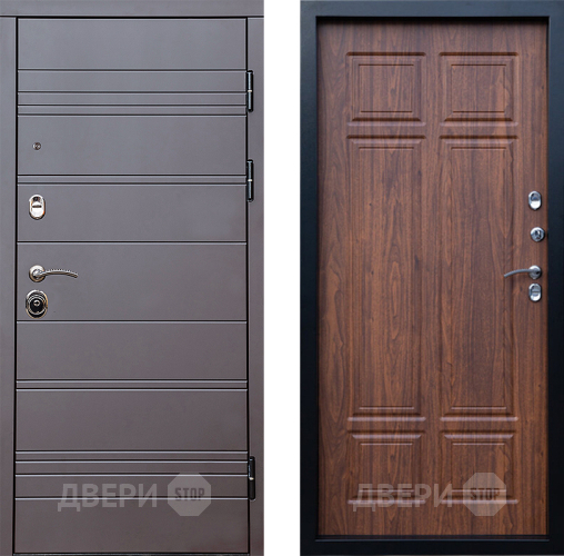 Входная металлическая Дверь Престиж Линия Браун Премиум Орех темный в Подольск