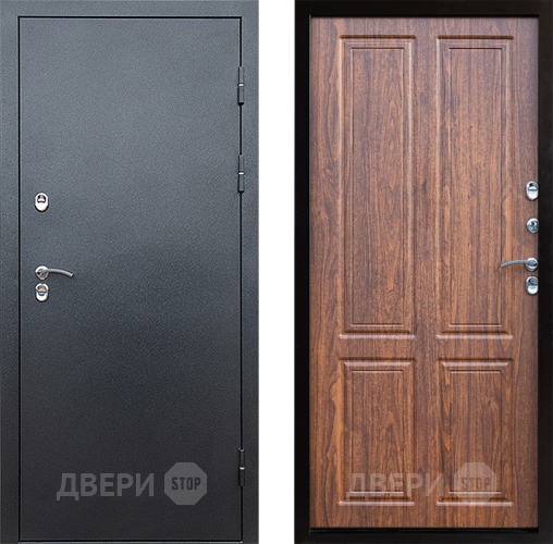 Входная металлическая Дверь Престиж TERMO с терморазрывом Снегирь Серебро Премиум Орех светлый в Подольск