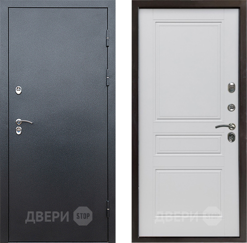 Дверь Престиж TERMO с терморазрывом Снегирь Серебро Классика Белый матовый в Подольск