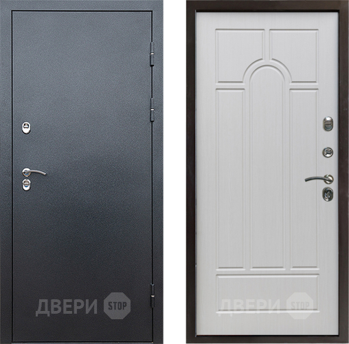 Входная металлическая Дверь Престиж TERMO с терморазрывом Снегирь Серебро Арка Лиственница белая в Подольск