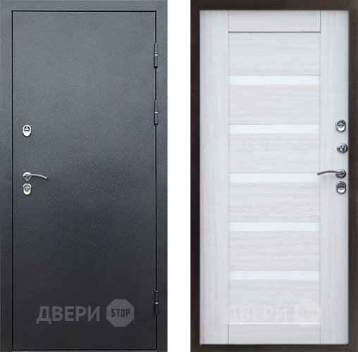Входная металлическая Дверь Престиж TERMO с терморазрывом Снегирь Серебро Царга Лиственница белая в Подольск