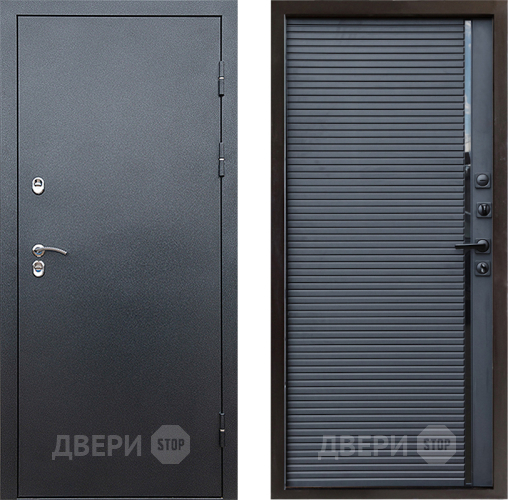 Входная металлическая Дверь Престиж TERMO с терморазрывом Снегирь Серебро Porte Черный кварц в Подольск