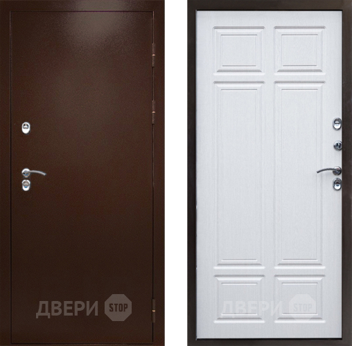 Входная металлическая Дверь Престиж TERMO с терморазрывом Снегирь Медь Премиум Лиственница белая в Подольск