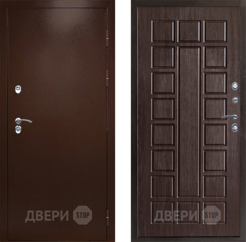 Входная металлическая Дверь Престиж TERMO с терморазрывом Снегирь Медь Престиж Венге в Подольск