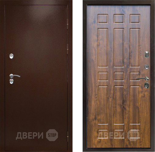 Входная металлическая Дверь Престиж TERMO с терморазрывом Снегирь Медь Спарта Дуб в Подольск