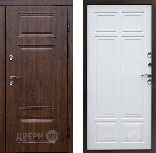 Входная металлическая Дверь Престиж TERMO с терморазрывом Премиум Орех Премиум Лиственница белая в Подольск