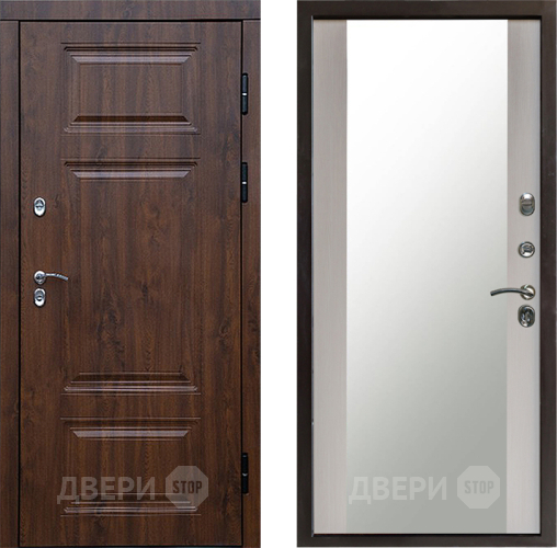 Дверь Престиж TERMO с терморазрывом Премиум Орех Зеркало Лиственница белая в Подольск