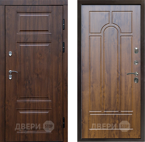 Входная металлическая Дверь Престиж TERMO с терморазрывом Премиум Орех Арка Дуб в Подольск