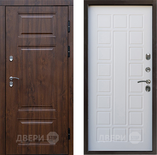 Входная металлическая Дверь Престиж TERMO с терморазрывом Премиум Орех Престиж Белое дерево в Подольск