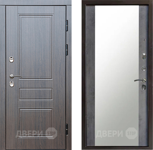 Дверь Престиж TERMO с терморазрывом Классика Зеркало Бетон темный в Подольск