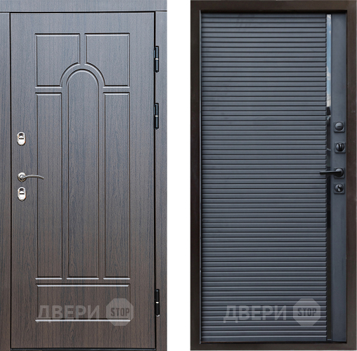 Входная металлическая Дверь Престиж TERMO с терморазрывом Арка Porte Черный кварц в Подольск